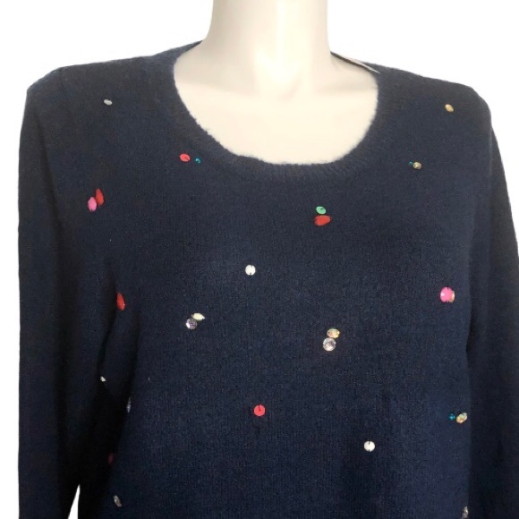 NEW!! Retrology NAVY BLUE sweater with b… - Picture 3 of 4